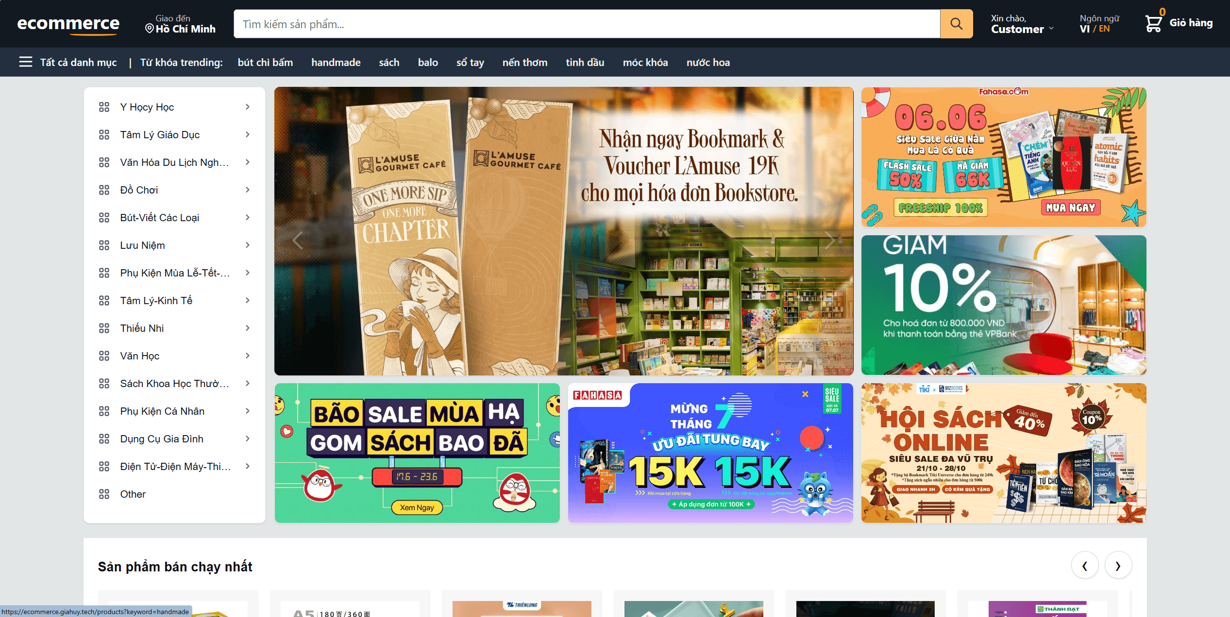 E-Commerce Platform (Vuejs + Laravel API, Redis)